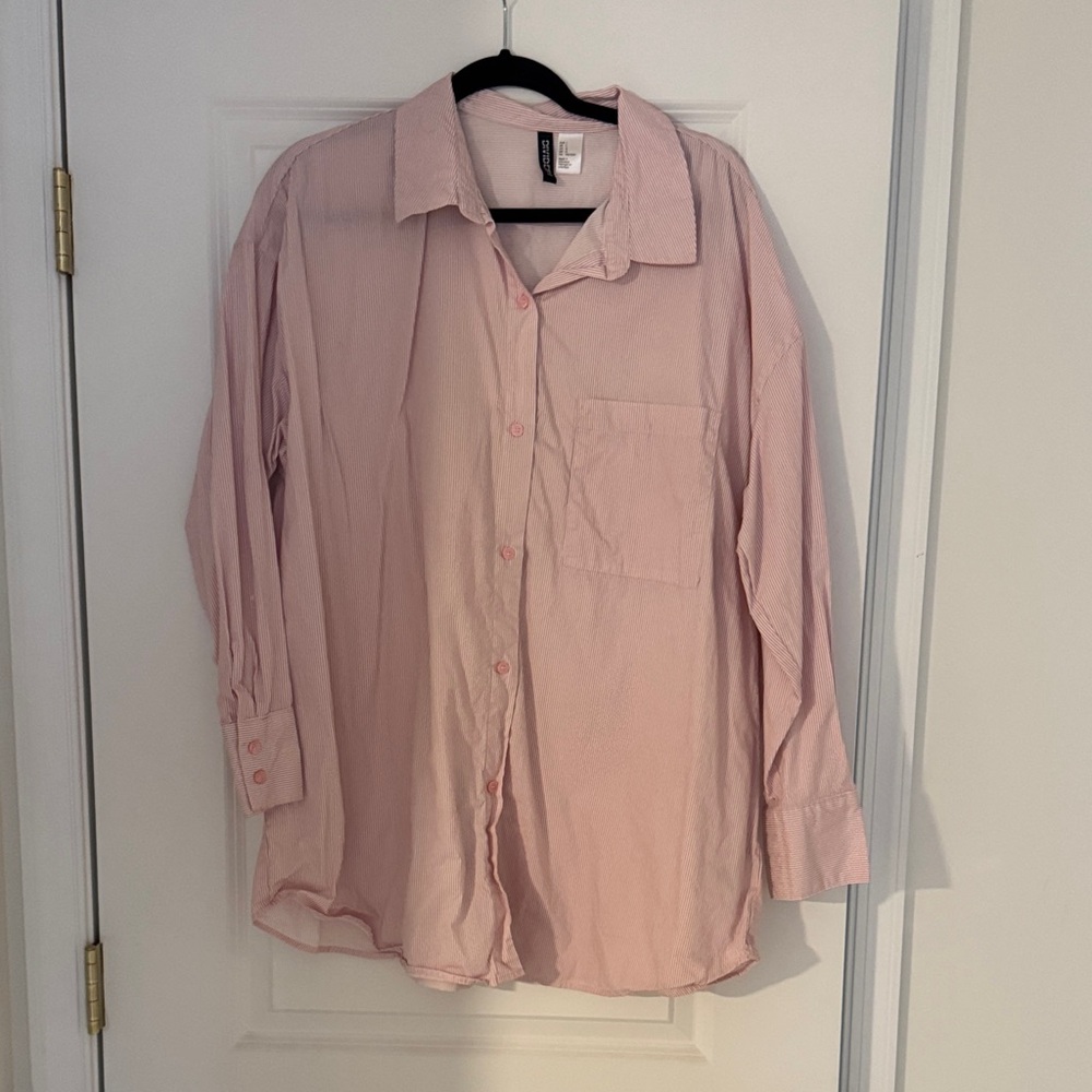 Pink Button-Up Shirt